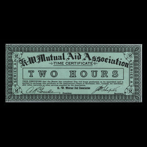Canada, K.-W. Mutual Aid Association, 2 heures : 1935