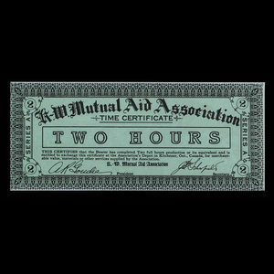 Canada, K.-W. Mutual Aid Association, 2 heures : 1935