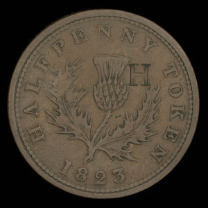 Canada, Province de la Nouvelle-Écosse, 1/2 penny : 1823