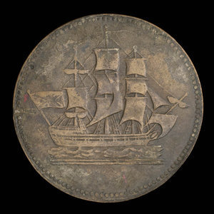 Canada, inconnu, 1/2 penny : 1838