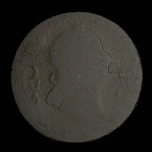 Canada, inconnu, 1/2 penny : 1838