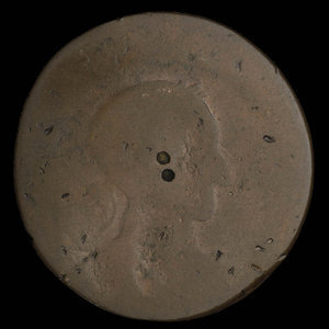 Canada, inconnu, 1/2 penny : 1820