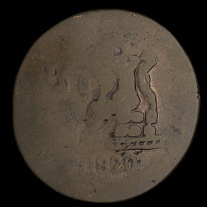 Canada, inconnu, 1/2 penny : 1820