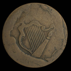 Canada, inconnu, 1/2 penny : 1838