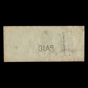 Canada, Bratt's Lake No.129, 191 dollars, 40 cents : 30 décembre 1921