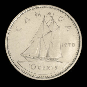 Canada, Élisabeth II, 10 cents : 1970