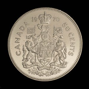 Canada, Élisabeth II, 50 cents : 1970