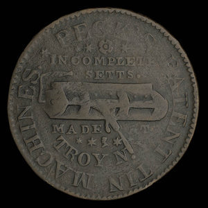 Canada, inconnu, 1/2 penny : 1838