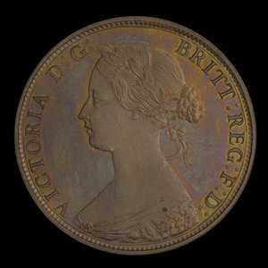 Canada, Victoria, 1 cent : 1861