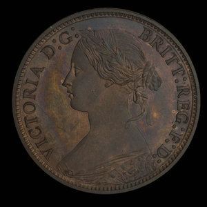 Canada, Victoria, 1/2 cent : 1861