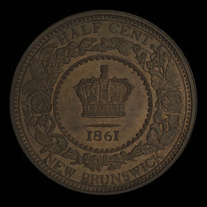 Canada, Victoria, 1/2 cent : 1861