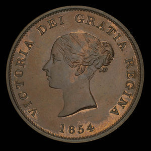 Canada, Province du Nouveau-Brunswick, 1 penny : 1854