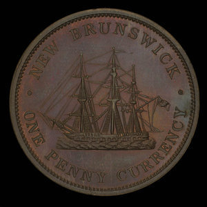 Canada, Province du Nouveau-Brunswick, 1 penny : 1854