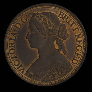 Canada, Victoria, 1/2 cent : 1861