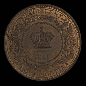 Canada, Victoria, 1/2 cent : 1861