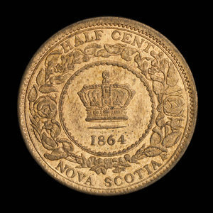 Canada, Province de la Nouvelle-Écosse, 1/2 cent : 1864