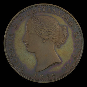 Canada, Province de la Nouvelle-Écosse, 1/2 penny : 1856