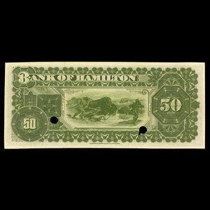 Canada, Bank of Hamilton, 50 dollars : 1 juin 1892