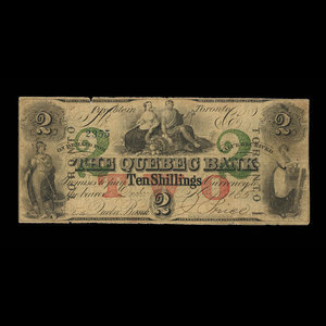 Canada, Banque de Québec, 2 dollars : 1 novembre 1865