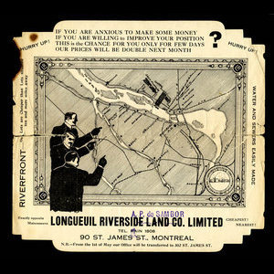 Canada, Longueuil Riverside Land Co. Limitée, aucune dénomination : 1905
