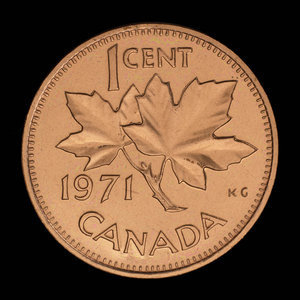 Canada, Élisabeth II, 1 cent : 1971