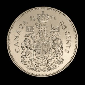 Canada, Élisabeth II, 50 cents : 1971