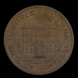 Canada, Banque de Montréal, 1 penny : 1842