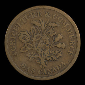 Canada, Banque du Peuple (People's Bank), 1 sou : 1838