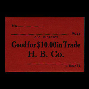 Canada, Compagnie de la Baie d'Hudson, 10 dollars : 1927