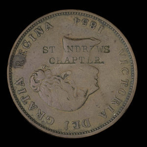 Canada, Province du Nouveau-Brunswick, 1 penny : 1854