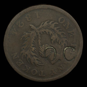 Canada, Province de la Nouvelle-Écosse, 1 penny : 1824