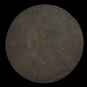 Canada, inconnu, 1/2 penny : 1838