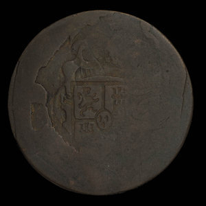 Canada, inconnu, 1/2 penny : 1838