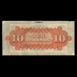 Canada, Merchants' Bank of Halifax, 10 dollars : 1 janvier 1874