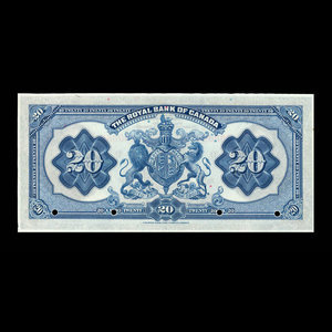 Canada, Banque Royale du Canada, 20 dollars : 3 juillet 1933
