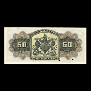 Canada, Banque Royale du Canada, 50 dollars : 2 janvier 1909