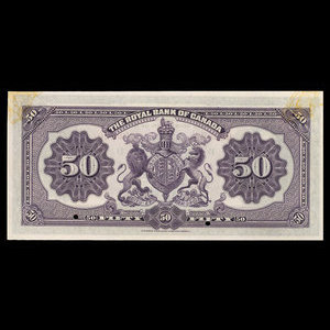 Canada, Banque Royale du Canada, 50 dollars : 3 janvier 1927