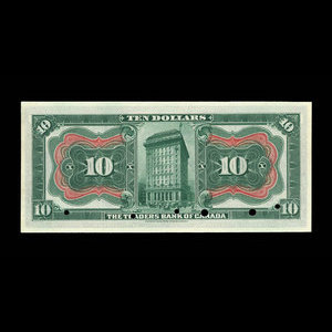 Canada, Traders Bank of Canada, 10 dollars : 2 janvier 1909