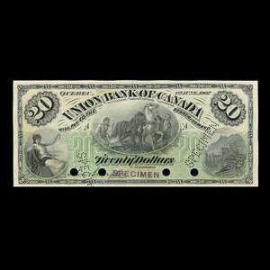 Canada, Union Bank of Canada (The), 20 dollars : 1 juin 1907