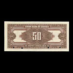 Canada, Union Bank of Canada (The), 50 dollars : 1 juillet 1921