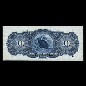 Canada, United Empire Bank of Canada, 10 dollars : 1 août 1906