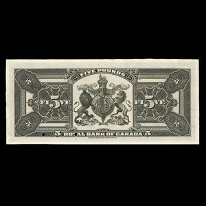 Jamaïque, Banque Royale du Canada, 5 livres(anglaise) : 2 janvier 1911