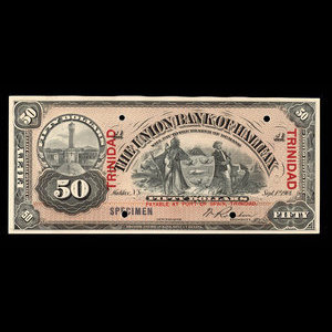 Trinité, Union Bank of Halifax, 50 dollars : 1 septembre 1904