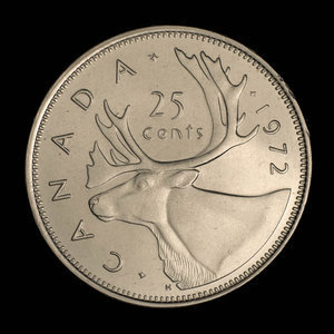 Canada, Élisabeth II, 25 cents : 1972