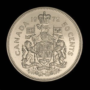 Canada, Élisabeth II, 50 cents : 1972