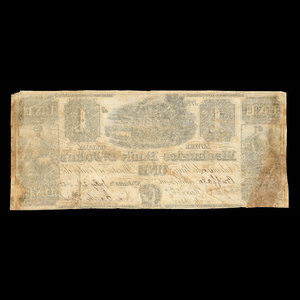 Canada, Mechanics Bank of St. John's, 1 piastre : 20 juillet 1853