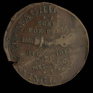 Canada, inconnu, 1/2 penny : 1838