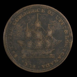 Canada, inconnu, 1/2 penny : 1816