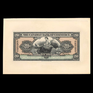 Barbade, Canadian Bank of Commerce, 20 dollars : 2 janvier 1922