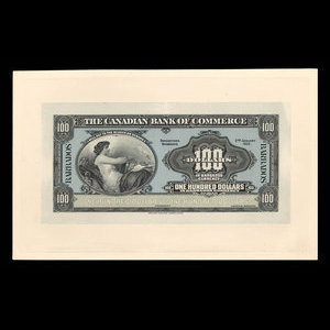 Barbade, Canadian Bank of Commerce, 100 dollars : 2 janvier 1922